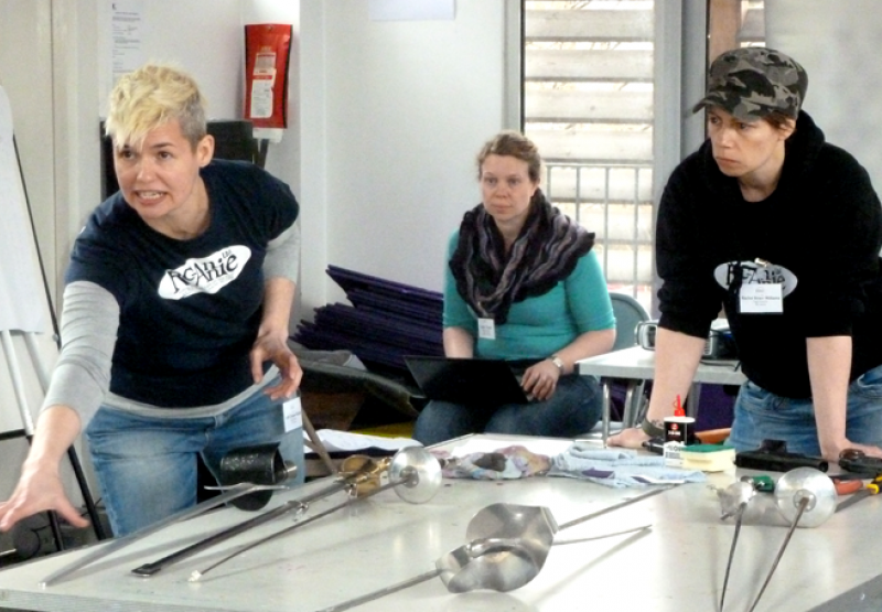 RC Annie Ruth Cooper Brown and Rachel Bown Williams pictured run regular guns and weapons courses with SMA backstage technical generic courtesy SMA