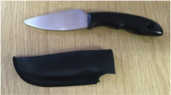 METAL SMALL TRAINING KNIFE with sheath 