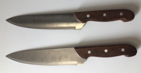 brown handled kitchen knives